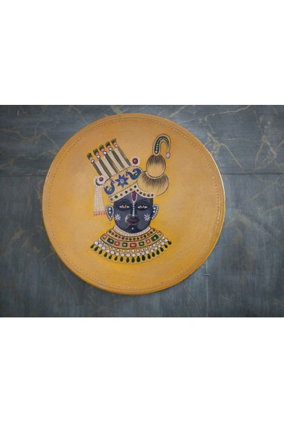 Wooden Wall Decor Plate - Yellow
